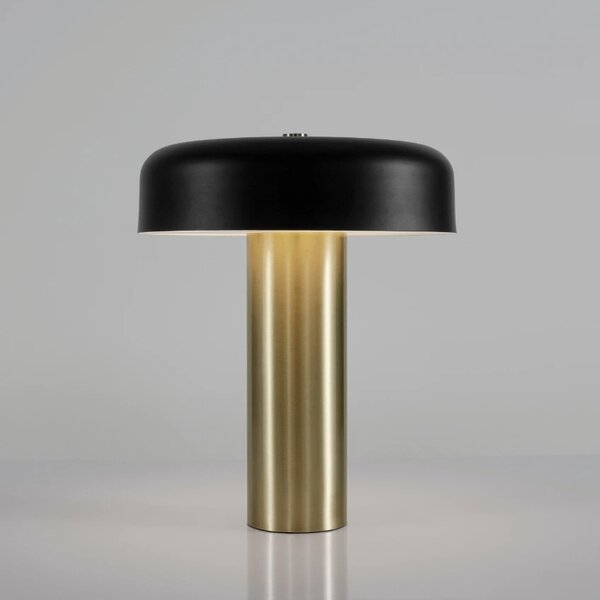 Černo-zlatá kovová stolní LED lampa Nova Luce Pandora