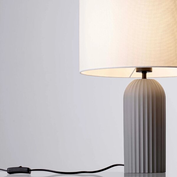 Šedá stolní lampa Nova Luce Ammos