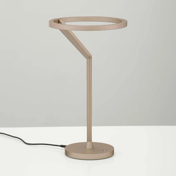 Hnědá kovová stolní LED lampa Nova Luce Tilia