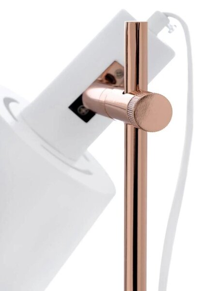 Bílá kovová stolní lampa Somcasa Estel 47 cm