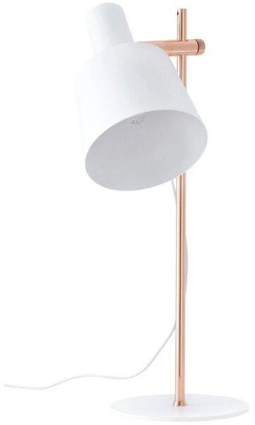 Bílá kovová stolní lampa Somcasa Estel 47 cm