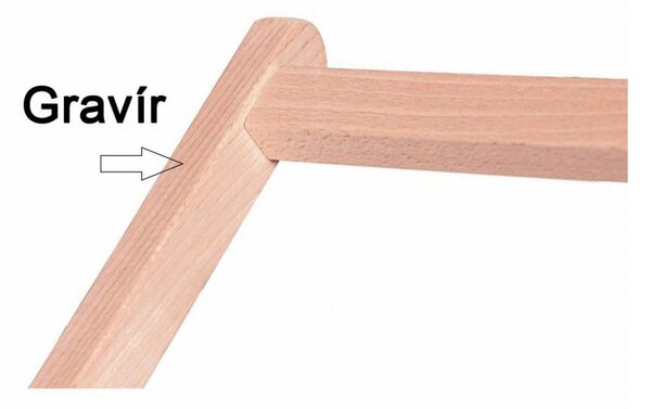 ATMOWOOD Dřevěné zahradní lehátko černé