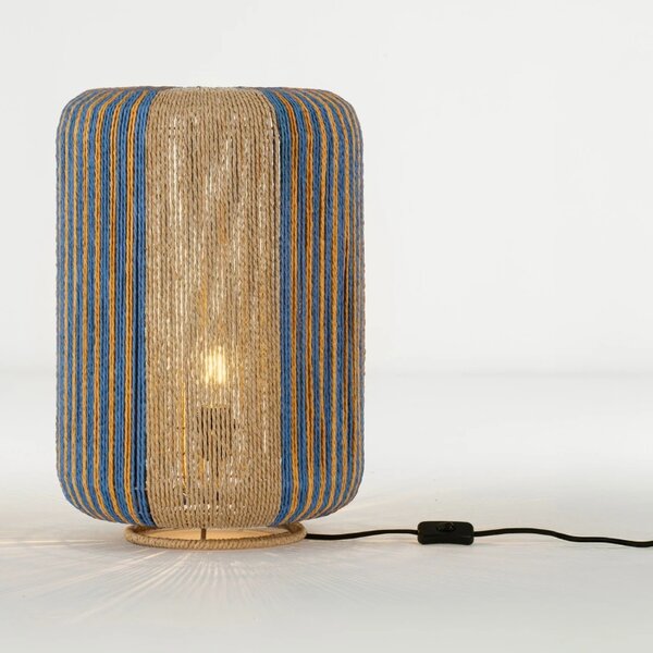 Nova Luce Modrá stolní lampa Abby 50 cm