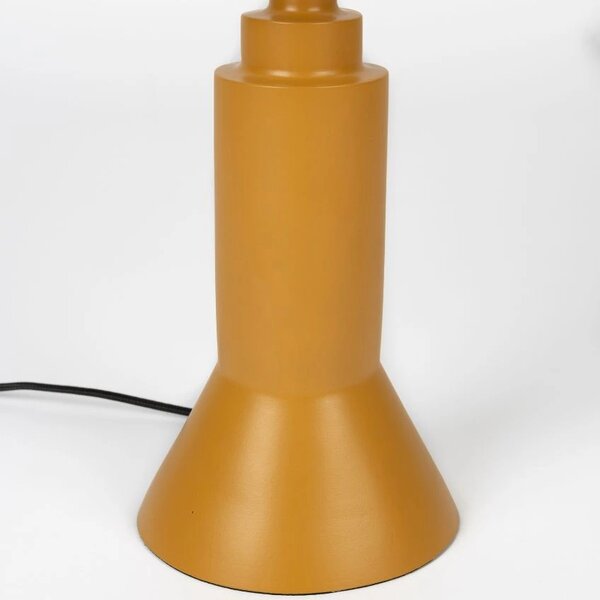White Label Tmavě modrá látková stolní lampa WLL KAJA