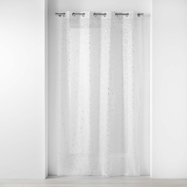 Bílá/ve stříbrné barvě voálová záclona 140x240 cm Floressia – douceur d'intérieur