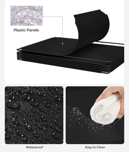 SONGMICS Plastový botník variabilní 16 boxů 30 x 30 cm černá