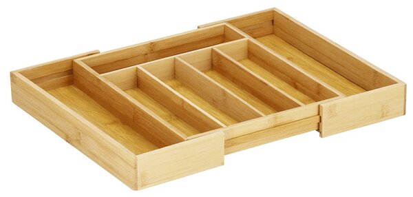 VERK GROUP Organizér do šuplíku, příborník, bambusový, nastavitelný 27-39 x 37 hloubka