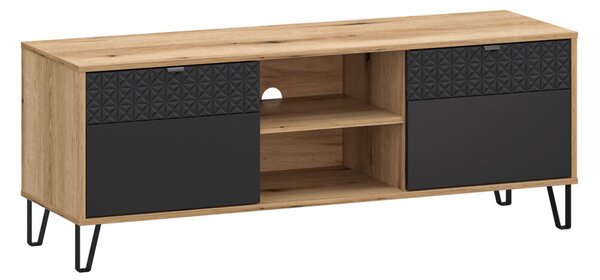 TV stolek 2d (P) dub evok / černý Bellano