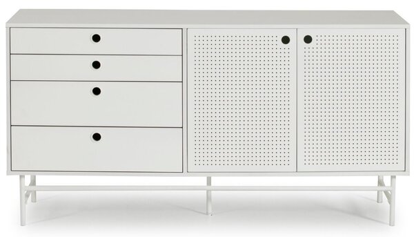Bílá lakovaná komoda Teulat Punto 150 x 47 cm