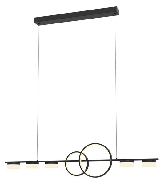 Wofi 7030-702 - LED Stmívatelný lustr na lanku MESSINA LED/57W/230V černá