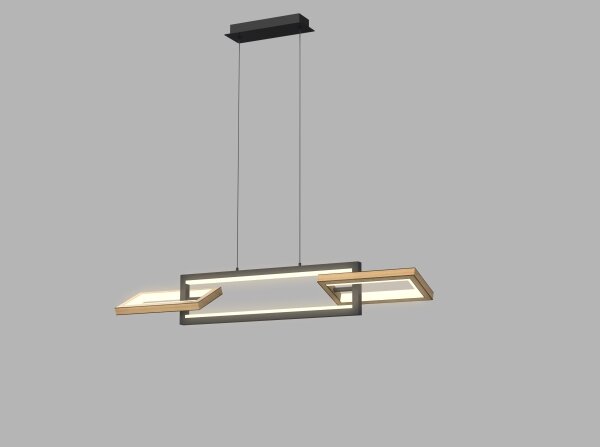 Wofi 7022-306- LED Stmívatelný lustr na lanku MATERA LED/30W/230V černá/hnědá