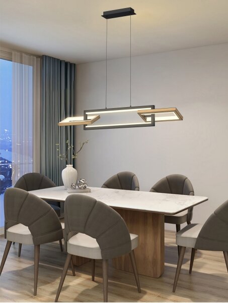 Wofi 7022-306- LED Stmívatelný lustr na lanku MATERA LED/30W/230V černá/hnědá