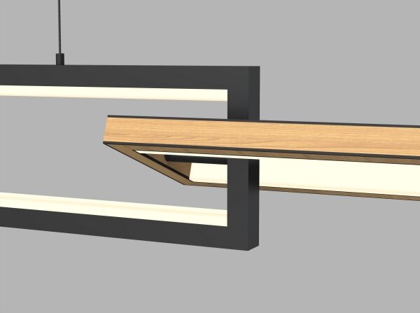 Wofi 7022-306- LED Stmívatelný lustr na lanku MATERA LED/30W/230V černá/hnědá