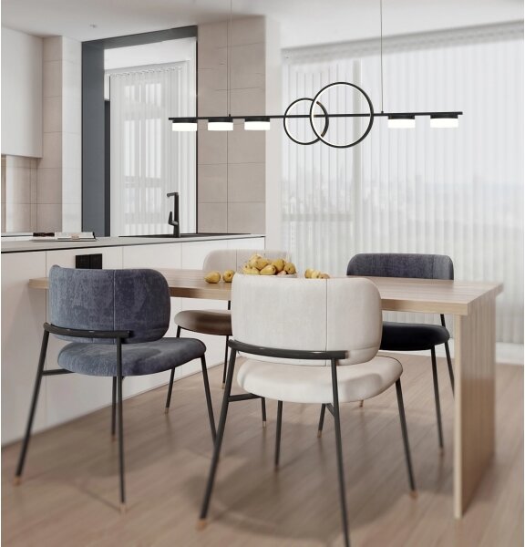 Wofi 7030-702 - LED Stmívatelný lustr na lanku MESSINA LED/57W/230V černá