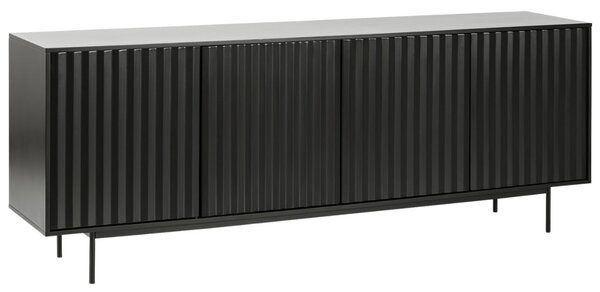 Černá dřevěná komoda Teulat Sierra 211 x 47 cm