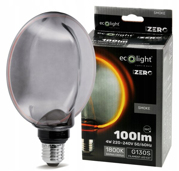ECOLIGHT Dekorativní LED žárovka E27 4W 100lm G130 - řada ZERO