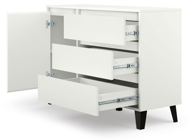 Komoda Borg 1d3s bílá