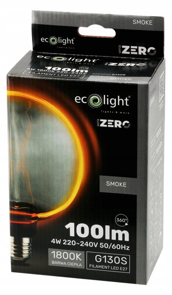 ECOLIGHT Dekorativní LED žárovka E27 4W 100lm G130 - řada ZERO