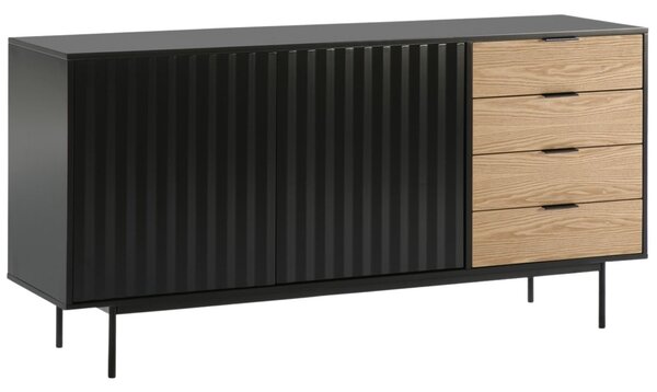 Černá lakovaná komoda Teulat Sierra 159 x 47 cm