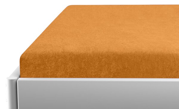 Froté prostěradlo do dětské postýlky meruňkové 70x140 cm