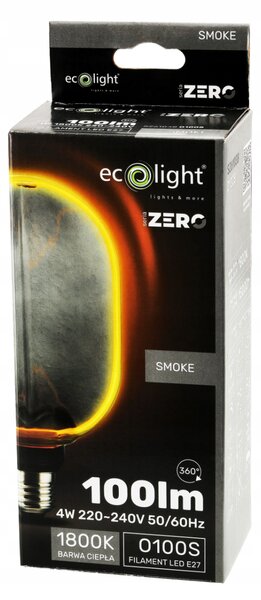 ECOLIGHT Dekorativní LED žárovka E27 4W 100lm O100 - řada ZERO