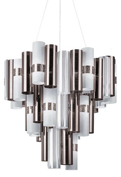 SLAMP LALSXL0PWT01T00NMTEU La Lollo Pewter white suspension XL, designové závěsné svítidlo, 130W LED 2700K stmívatelné, průměr 80cm