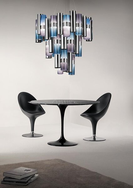 SLAMP LALSXL0GRD01T00NMTEU La Lollo Gradient suspension XL, designové závěsné svítidlo, 130W LED 2700K stmívatelné, průměr 80cm
