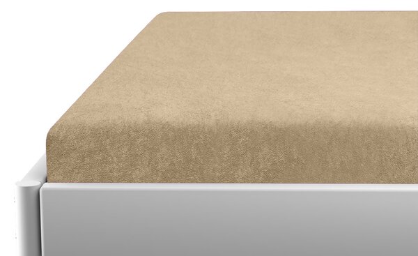 Froté prostěradlo do dětské postýlky cappuccino 60x120 cm