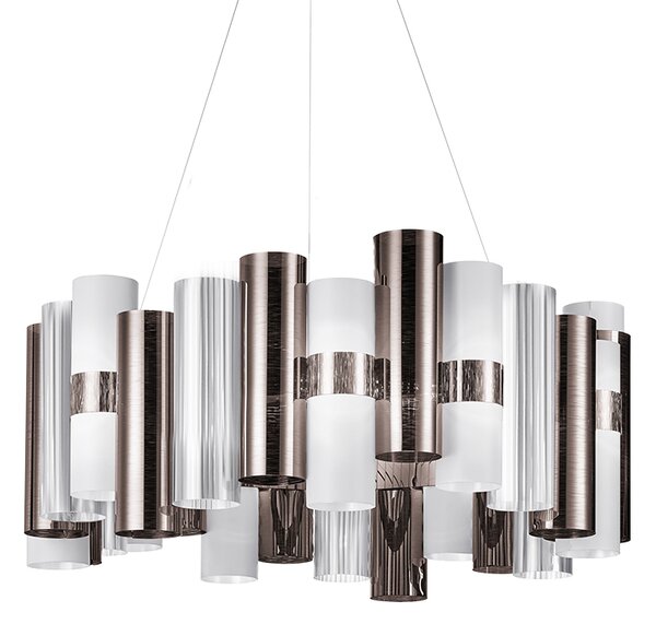 SLAMP LALSL00PWT01T00NMTEU La Lollo Pewter white suspension L, designové závěsné svítidlo, 80W LED 2700K stmívatelné, průměr 80cm