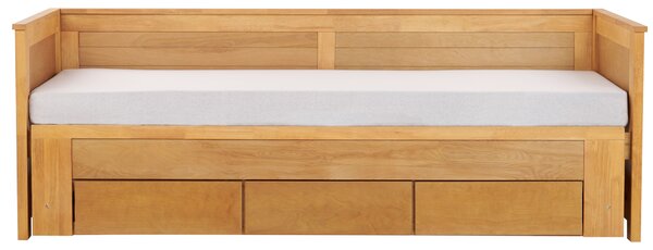 Postel s úložnými zásuvkami Dřevo CAHORS 90 x 200 cm Hnědá
