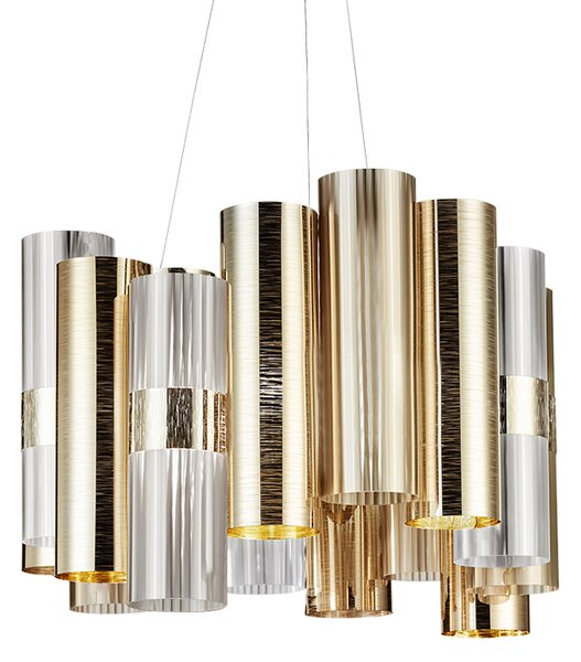 Slamp La-Lollo Gold suspension M, designové závěsné svítidlo, 80W LED 2700K stmívatelné, průměr 48cm