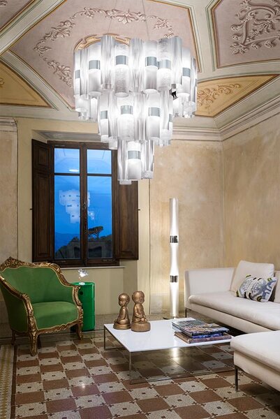 SLAMP LALSXL0WHT01T00NMTEU La Lollo white suspension XL, designové závěsné svítidlo, 130W LED 2700K stmívatelné, průměr 80cm