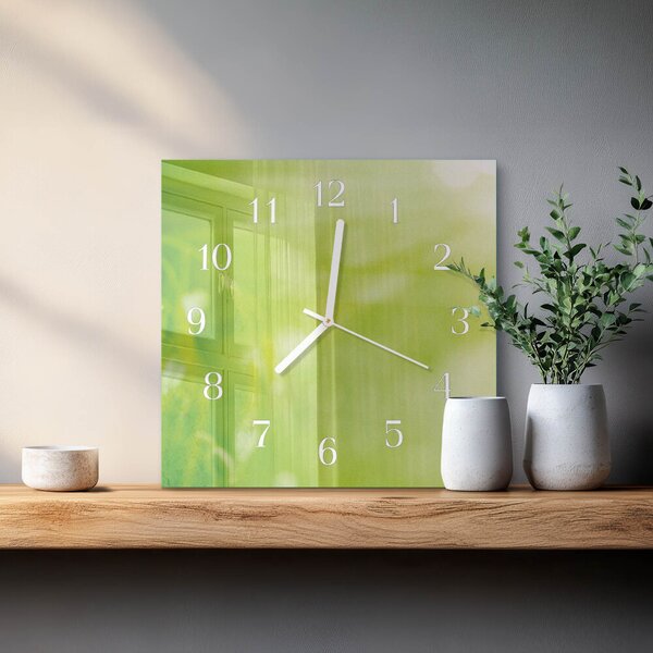 Skleněné hodiny Tráva zskb-30x30-00080016