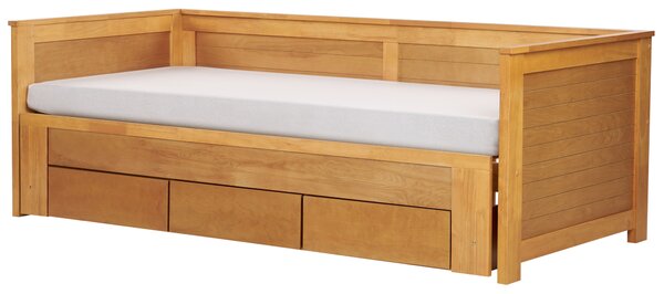 Postel s úložnými zásuvkami Dřevo CAHORS 90 x 200 cm Hnědá