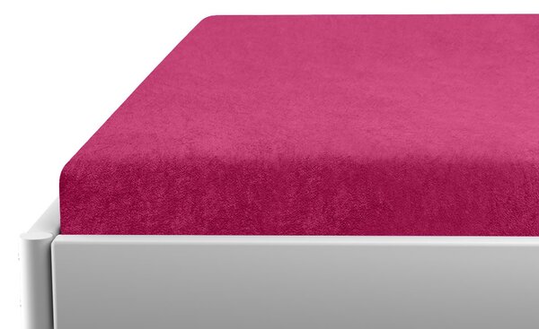 Froté prostěradlo do dětské postýlky EXCLUSIVE 70x140 cm purpurové