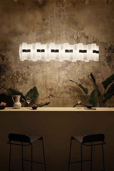 SLAMP LALSXXLWHT01T00NMTEU La Lollo white suspension linear 100, designové závěsné svítidlo, 70W LED 2700K stmívatelné, délka 93cm