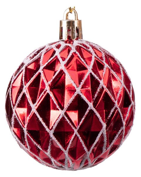 Sada vánočních závěsných dekorací SAPIN bílá / červená (30 ks)