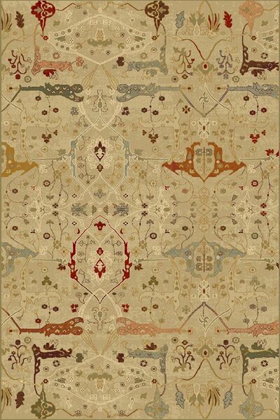 Kusový koberec vlněný Dywilan Polonia Persej Jadeit béžový zelený Rozměr: 200x300 cm