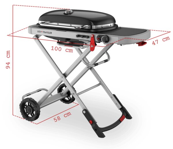 Weber Cestovní plynový gril Traveler Stealth