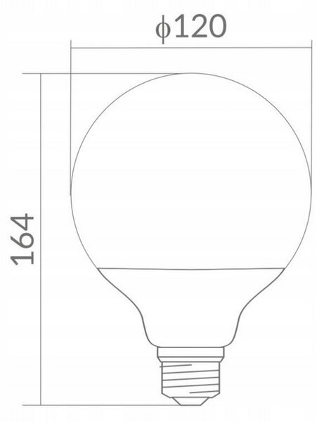 ECOLIGHT LED žárovka - E27 - 25W - G120 - neutrální bílá
