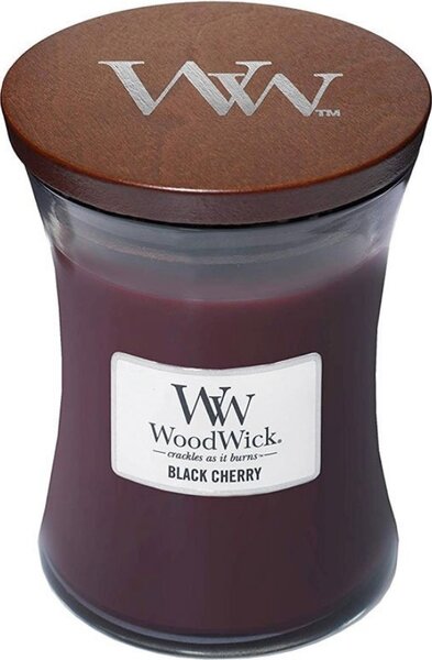 Střední vonná svíčka Woodwick, Black Cherry