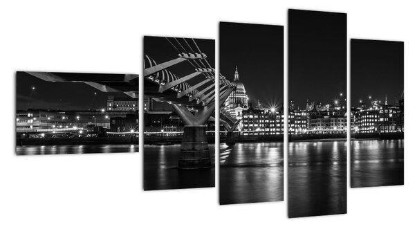 Černobílý obraz mostu (110x60cm)