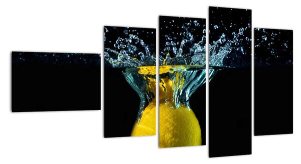 Obraz citrónu ve vodě (110x60cm)