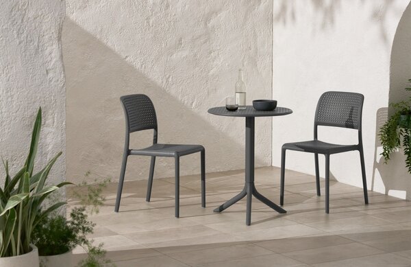 Nardi Antracitově šedý plastový zahradní stolek Step 60,5 cm