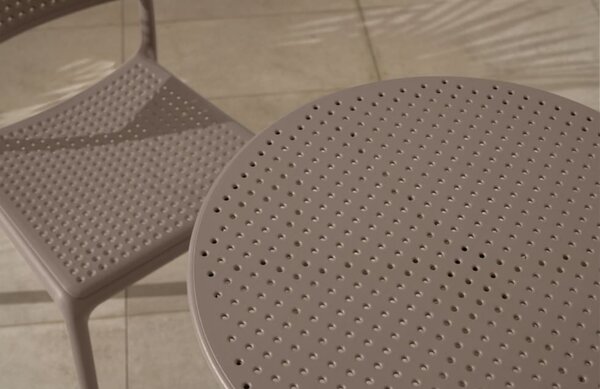 Nardi Šedo hnědý plastový zahradní stolek Step 60,5 cm