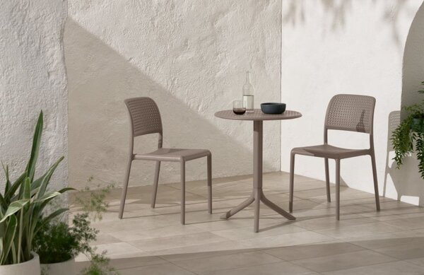Nardi Šedo hnědý plastový zahradní stolek Step 60,5 cm