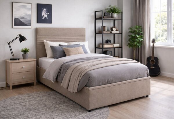 Postel Fro Line 120x200 s roštem, úložným prostorem Mono 233, béž