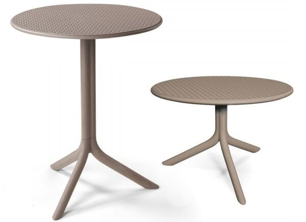 Nardi Šedo hnědý plastový zahradní stolek Step 60,5 cm