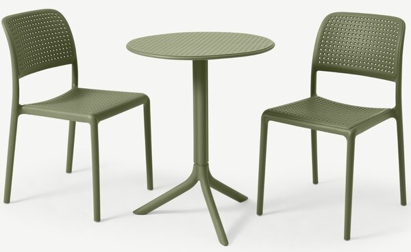 Nardi Zelený plastový zahradní stolek Step 60,5 cm