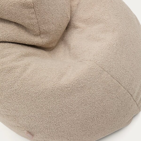 Béžový bouclé sedací vak Kave Home Vicka 70 cm